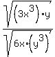 sqrt+%28%283x%5E3%29%2Ay%29%2Fsqrt%286x%2A%28y%5E3%29%29