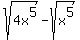 sqrt+%284x%5E5%29+-+sqrt%28x%5E5%29