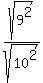 sqrt+%289%5E2%29%2Fsqrt+%2810%5E2%29