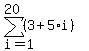 sum%28%283%2B5%2Ai%29%2Ci=1%2C20%29
