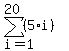 sum%28%285%2Ai%29%2Ci=1%2C20%29