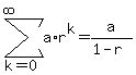sum%28a%2Ar%5Ek%2Ck=0%2Cinfinity%29=a%2F%281-r%29