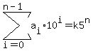 sum%28a%5Bi%5D10%5Ei%2C+i=0%2C+n-1%29+=+k5%5En