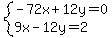system%28-72x%2B12y=0%2C9x-12y=2%29