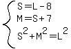 system%28S=L-8%2CM=S%2B7%2CS%5E2%2BM%5E2=L%5E2%29