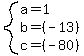 system%28a=1%2Cb=%28-13%29%2Cc=%28-80%29%29