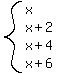 system%28x%2Cx%2B2%2Cx%2B4%2Cx%2B6%29