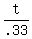 t/.33