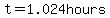 t=1.024hours