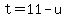 t=11-u
