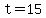 t=15
