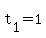t[1]=1