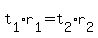 t[1]r[1]=t[2]r[2]
