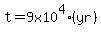 t+=+9+x+10%5E4+%2A%28yr%29
