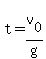 t = v[0]/g