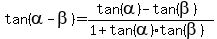 tan%28alpha+-+beta%29+=+%28tan%28alpha%29+-+tan%28beta%29%29%2F%281+%2B+tan%28alpha%29%2Atan%28beta%29%29