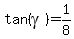 tan%28gamma%29+=+1%2F8