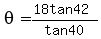 theta=%2818tan42%29%2Ftan40