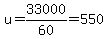 u+=+33000%2F60+=+550