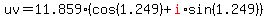 uv+=+11.859%28cos%281.249%29%2Bred%28i%29%2Asin%281.249%29%29
