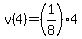 v%284%29+=+%281%2F8%29+%2A+4