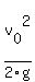 v[0]^2/2g
