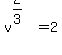 v%5E%282%2F3%29+=+2