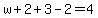 w%2B2+%2B+3+-+2+=+4