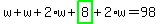 w%2Bw%2B2%2Aw%2Bhighlight_green%28+8+%29%2B2%2Aw=98