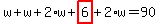 w%2Bw%2B2%2Aw%2Bhighlight_red%28+6+%29%2B2%2Aw=90