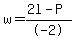 w=%282l-P%29%2F-2