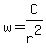 w=C/r^2