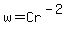 w=Cr^(-2)