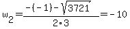 w%5B2%5D+=+%28-%28-1%29-sqrt%28+3721+%29%29%2F2%5C3+=+-10