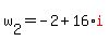 w%5B2%5D+=+-2+%2B+16%2Ared%28i%29