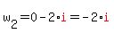 w%5B2%5D+=+0+-+2%2Ared%28i%29+=+-2%2Ared%28i%29
