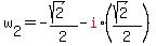 w%5B2%5D+=+-%28sqrt%282%29%29%2F2+-+red%28i%29%2A%28%28sqrt%282%29%29%2F2%29