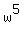 w^5