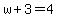 w+%2B3+=+4