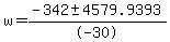 w+=+%28-342+%2B-+4579.9393%29+%2F+-30