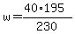 w+=+%2840%2A195%29%2F230+