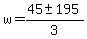 w+=+%2845+%2B-+195%29%2F3+