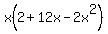 x(2+12x-2x^2)