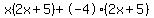 x%282x+%2B5%29+%2B+-4%282x+%2B+5%29