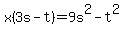 x%283s-t%29=9s%5E2-t%5E2