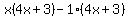 x(4x+3)-1(4x+3)