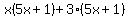 x%285x%2B1%29%2B3%285x%2B1%29