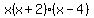 x%28x+%2B+2%29%28x+-+4%29