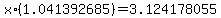 x%2A%281.041392685%29+=+3.124178055