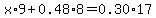 x%2A9+%2B+0.48%2A8+=+0.30%2A17